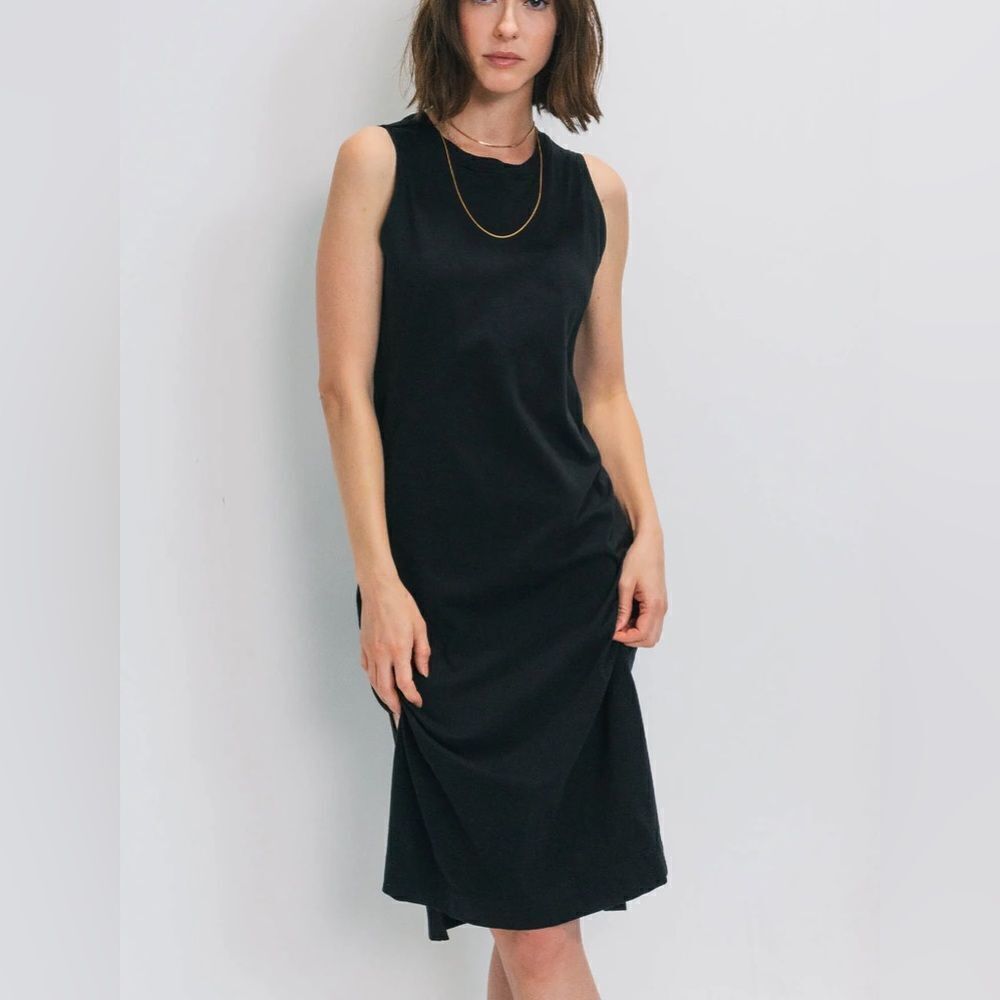 🔥Easy standard Relaxed Midi Muscle Dress sz Large  New